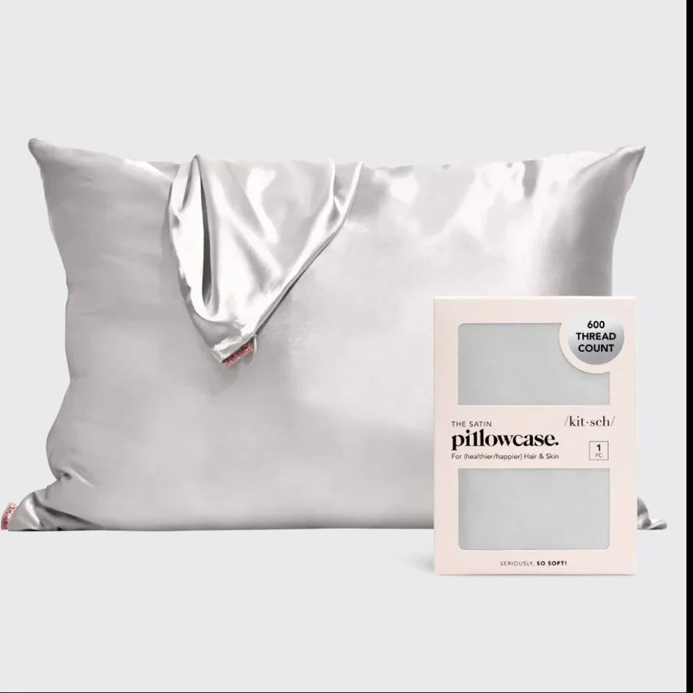 Kitsch - Satin Pillowcase in Silver